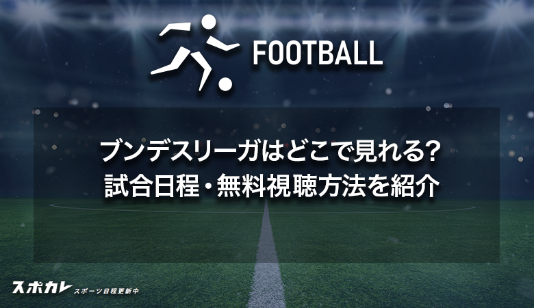 ブンデスリーガ2024-25はどこで見れる？試合日程・無料視聴方法を紹介