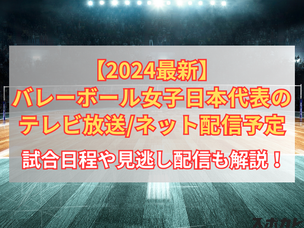 【2024年】バレーボール女子日本代表のテレビ放送/ネット配信予定 試合日程や見逃し配信も解説！