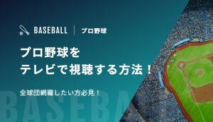 【2026年版】プロ野球をテレビで視聴する方法！全球団網羅したい方必見！